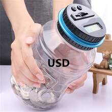 High Quality Digital Coin Counter Jar, Holds Over 800 Coins - Powered By 2 AAA Batteries (Batteries Not Included) - Suitable For All US Coins, Christmas Gift, Halloween Gift