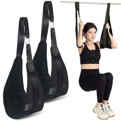 Hängande magmuskelbälte för bagagehandtag, fitness magrem för core styrketräning, pull-up-rem för mag- och benövningar, styrketräning