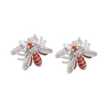 Gemelos Abeja Diamante gemelos de gata corbatas para hombre corbatas aqua para hombres reloj de hombre anillos hombre camisas gemelos trajes gemelos rojo - 2 x 1,5 cm x 3 unidades - Ver 1