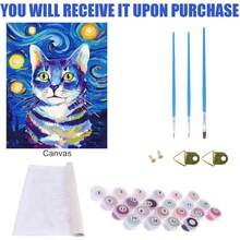 Pintura por Numeros Pintar por Numeros para Adultos Pinta por Numero Lienzo Paint by Numbers Kit de Pintura por Nmeros para Adultos Pintura al Oleo en Lienzo Sin Arrugas Enrollada Pintura por Nmeros para Adultos con Pinceles cido Acrlico Pintar por Numeros Kit Pintura al leo Adultos Cuadros Decorativos Canvas pinturas acrlicas Iluminacin junto al lago, 40*50cm - Gato azul + 40*50cm - Ver 2