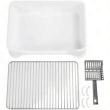 Bandeja para Orinal para Perros de Acero Inoxidable Extraíble Lavable para Entrenamiento de Inodoro para Mascotas Bandeja para Orinar para Perros Pequeños y Medianos de 1 5 - por defecto - Ver 4