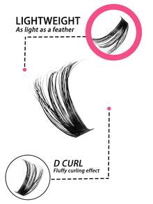 200PCS High Volume False Eyelashes - Fluffy C Curl 10-16mm Mixed Length Eyelash Clusters - Fluffy, Messy, Mink-Like Eyelashes - Dense, Fine False Eyelashes - Essential For Makeup