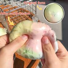 1/2个酥脆挤压球，缓解焦虑玩具，玩具，手部压力缓解玩具，复活节玩具，挤压玩具，减压玩具，焦虑与放松，派对礼物，礼品袋填充物，生日礼物，毛绒挤压玩具，Taba形状的挤压玩具，用于缓解压力 - 彩色 - 查看 7
