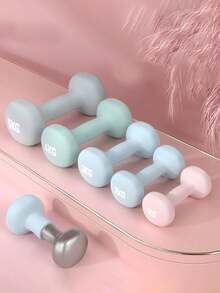 哑光塑料哑铃套装，适用于力量训练和瑜伽，铸铁材质，男女通用，居家及健身房理想之选，防滑手柄，轻便易携，增强肌肉力量，多种尺寸可选，是体操运动员、圣诞节、新年、情人节、开学季的完美礼物