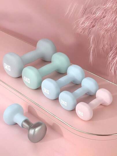 哑光塑料哑铃套装，适用于力量训练和瑜伽，铸铁材质，男女通用，居家及健身房理想之选，防滑手柄，轻便易携，增强肌肉力量，多种尺寸可选，是体操运动员、圣诞节、新年、情人节、开学季的完美礼物