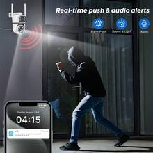 Camera WiFi 8MP, Camera chống nước IP65, Camera dạng trụ/cầu, Camera ngoài trời, Camera PTZ với tầm nhìn ban đêm có màu, Xoay 360°, Zoom kỹ thuật số 5X, Phát hiện người, Camera CCTV thích hợp cho sân vườn, phòng khách, nhà kho, siêu thị và các môi trường khác. - trắng - Xem 4