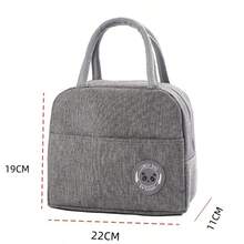 1 Stück isolierte Lunch Box Tasche, Tragegriff Beutel, Thermotasche, Schüler Lunch Tasche, Aluminiumfolie isolierte Mahlzeiten Tasche - Verschiedenfarbig - Übersicht 7