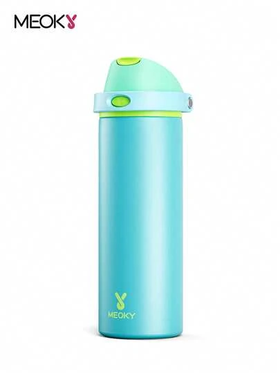 Meoky 24oz Vacuum Insulated Water Bottle With 2-In-1 Straw And Spout Lid, Insulated Cup, Keep Cold 24H, Leak-Proof, Fits In Car Cup Holder, Stainless Steel Tumbler For Sports, Travel, And School