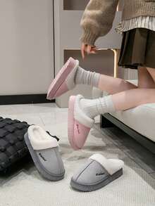 Damskie kapcie z zakrytymi palcami, z grubą, miękką podeszwą i antypoślizgowymi podeszwami, męskie kapcie z grubą podeszwą