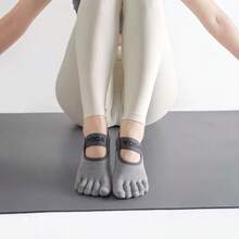 5/3/1 Pares Meias Esportivas com Cinco Dedos para Mulheres, Meias Curtas de Barco para Tornozelo Feminino, Adequadas para Ioga, Atividades ao Ar Livre, Pilates, Meias Curtas para Tornozelo, Antiderrapantes, Adequadas para Leggings, Corrida, Fitness, Pular Corda, Dança, Pilates, Meias Esportivas para Tornozelo - Multicolorido - Visão 9