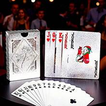 Silver Rose Poker Card, Plastic Waterproof Poker Card, Durable And Beautiful Design, Perfect For Game Nights, Gatherings, And Family Entertainment