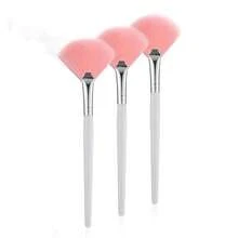 3/15pcs Practical Facial Brushes Fan Makeup Brushes Soft Portable Mask Brushes Cosmetic Tools For Women Ladies Girls - Multicolor - View 10