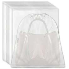 10pcs Dust Bags For Handbags - Drawstring Wallet Dust Proof Protective Cover, Non-Woven Fabric Handbag Travel Organizer Bags, 16"X19"