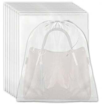 10 st dammpåsar för handväskor - dragsko plånbok dammtät skyddande överdrag, non-woven tyg handväska reseorganisator väskor, 16"x19"