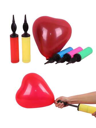 1pc Handheld Balloon Pump Set, Balloon Pump - Dual-Action Manual - For Parties, Weddings, Celebrations, Birthday Parties, Special Events, Wedding Supplies / Convenient Balloon Pump Tool / Pump / Foot Pump, Christmas, Halloween, New Year, Holiday Essential, Balloon Accessories, Random Color