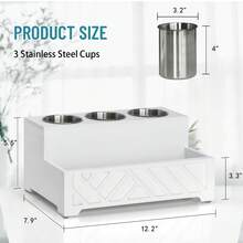 Wall Mounted Hair Dryer Holder White - Space-Saving Bathroom Organizer For Blow Dryer & Accessories - trắng - Xem 9