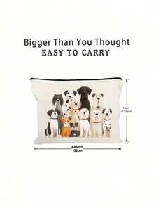 这款时尚女士洗漱包印有卡通小狗图案，可作为便携式化妆品收纳包、时尚旅行配件和拉链化妆包使用，适合旅行和日常使用。它是一款多功能收纳包，可存放文具、学生铅笔盒、零食、药品和各种小物件，是送给朋友、姐妹、返校同学和朋友的完美礼物，也是情人节的理想之选。 - 彩色 - 查看 8