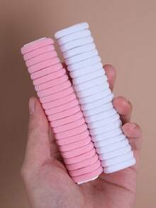 55件/套 女孩粉色布艺蝴蝶结发夹，简约侧刘海夹，鳄鱼夹，发圈，弹力发带，百搭日常及返校配饰，爪夹，发卡 - 彩色 - 查看 3