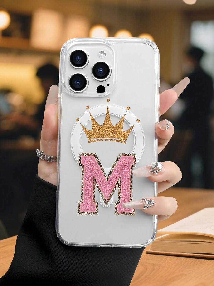 Lujo Ligero, Estilo y Belleza, Funda de Teléfono Transparente con Compatibilidad de Carga Inalámbrica Magnética, Compatible con 17, 17PROMAX, 17PRO, 16PROMAX, 16PRO y Todos los Modelos, Impresc - transparente - Ver 1
