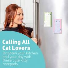 SO Bloc de notas magnticos para refrigerador, paquete de 4 notas adhesivas para juegos de nevera, diarios adhesivos para congelador, hojas de notas magnetizadas para enfriador, 3.5x pulgadas, 45 - Gatos - Ver 4