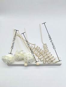 9 件通草花索拉花天然藤条弯曲木珠装饰扩散器除臭剂 DIY 香薰配件 - 原木色 - 查看 7