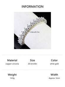 1入時尚簡約多用途經典銅質網球手鍊,配備4.0mm圓形氧化鋯石,適用於日常和派對穿著,男女皆宜 - 三爪 - 查看 20