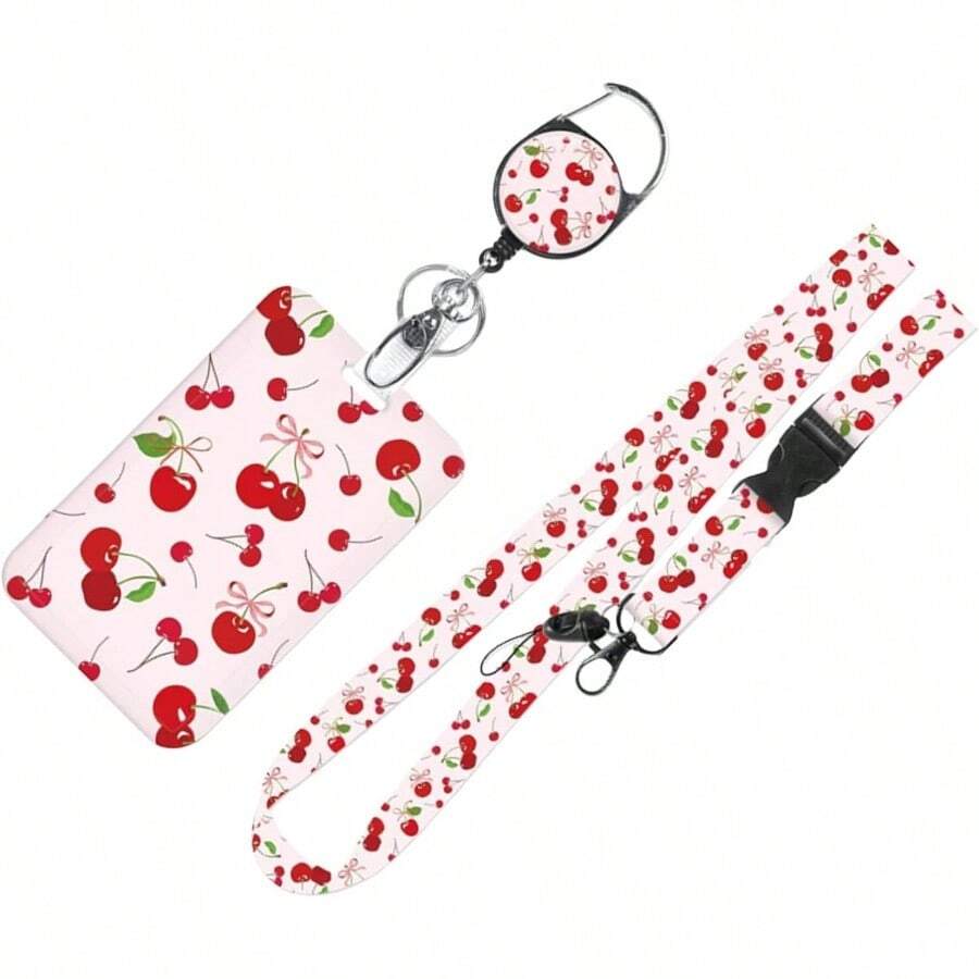 Cordn Para Cuello Con Tarjetero Tarjetas De Identidad Retrctiles Porta Credencial Y Juego De Cordn Extrable Oficina Escuela Mecanismo Deslizante Funda Tarjeta - B - Ver 1