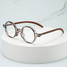 1副男女通用复古圆形镜框高品质时尚休闲眼镜
