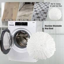 4 Pack Spin Mop Heads Microfiber Mop Refills Replace Heads  All Hard - Surfaced Floors Includes 2 Microfiber Cleaning Cloths - Bộ 6 món - Xem 3