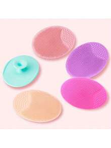 2 Pieces Silicone Facial Cleanser Set, Soft Silicone Facial Cleanser, Multi-Functional Mini Brush, Blackhead Remover, Facial Cleanser, Nostril Brush, Finger Brush, Facial Skin Cleaning And Massage Brush, Suitable For Home And Travel. Festival Gifts. - Multicolor - View 5