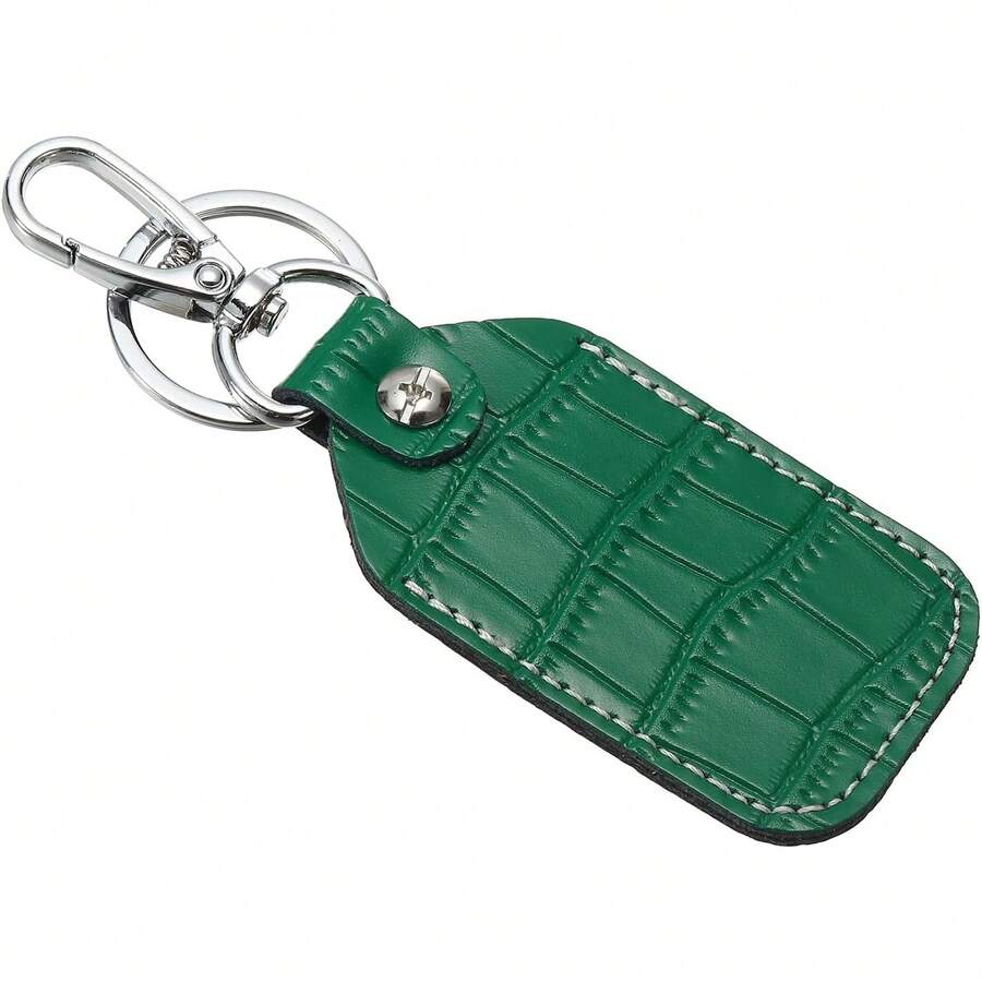 Leather Key Fob Keys Cover RFID Key Fob Protector - Orange - View 1