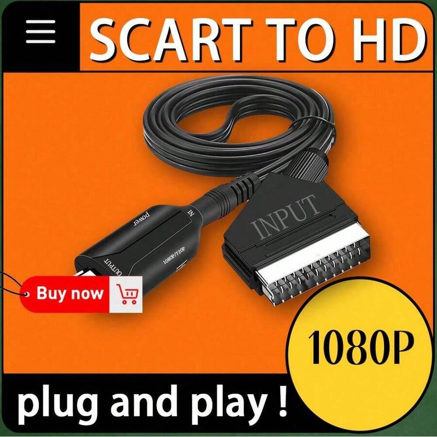 SCART 至 HD 转换线，高清输入至 SCART 输出，SCART 输入至 HD 输出 HDTV - SCART TO HD - 查看 1