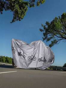 1 Pieza Funda De Bicicleta Impermeable Para Moto Contra Polvo Lluvia Protection Accessrios Ciclismo - Gris Claro - Ver 2