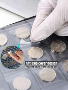 240 Pockets Coin Album - Coin Collecting Book With 10 Pages, 30x30 Mm Grid Holder For Pounds Pence Cents Dollars Nickel - Multicolor - View 12