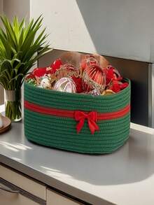 1个情人节礼物篮，收纳篮，糖果礼篮，情人节收纳篮，礼物篮，适合卧室客厅收纳，适合冬季收纳，氛围收纳篮，情人节礼物收纳篮 - 彩色 - 查看 4