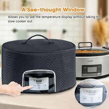 新款 BAGSPRITE 慢炖锅防尘罩，带可视窗，适用于厨房电饭煲 - 彩色 - 查看 2