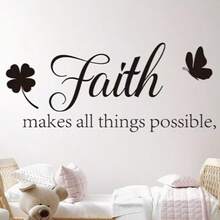 1/3pcs Motivational English Letter Wall Stickers, Butterfly & Clover Pattern, Self-Adhesive PVC Material, Suitable For Bedroom, Living Room, Study And Other Home Decor, Butterfly Decor - Black - View 6