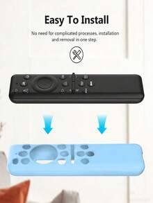1 pieza Funda protectora de silicona para control remoto, adecuada para BN59-01432A/BN59-01480L, minimalista y lujosa, material de silicona suave, diseño a prueba de polvo y golpes, placa posterior hueca, con correa de mano aislante, Día de San Valentín, Cachorro, Carnaval, Día de la Mujer, Artículos esenciales de viaje, Recuerdos de boda, Y2k, Dormitorio, Accesorios de coche para mujeres, Decoración de cocina - Multicolor - Ver 8