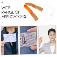 Cabilock Portatarjetas De Identificacin Funda Para Tarjeta De Identificacin Soporte Para Brazo Ajustable Porta Credencial De Pvc til Para Eventos Profesionales y Oficinas - Naranja - Ver 9