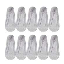 5 Pairs Of Summer Women's Student Foot Anti Slip Smooth And Non Irritating Soft And Breathable Shallow Mouth Boat Socks