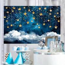 Starry Sky Background Cloth - Starry Sky Theme Party Photo Background Tapestry, For General And Follow-Up Use - No Electricity Required Decorative Banner (Suitable For Home, Parties, Photo Shoots)