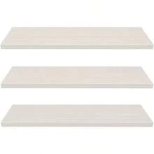 Office Furniture SetRoss and Saks Repisas Flotantes de Madera de 50cmx15cm Set 3 Estantes para Pared Minimalistas Resistentes Modernas y Fáciles de Instalar Ideales para Cocina Baño Cuarto y Oficina Color Fresno Soft - FresnoSoft - Ver 4