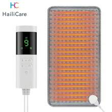 Hailicare وسادة كهربائية قابلة للتعديل ب- 9 مستويات درجة الحرارة، 4 إعدادات مؤقت، حصيرة تدفئة ناعمة مقاس 11.8 * 23.6 بوصة للتخفيف من آلام الظهر والبطن والكتف والركبة والساق، قابلة للغسل في الغسالة مع إيقاف تلقائي - قابس المملكة المتحدة (220 إلى 240 فولت) - مشاهدة 9
