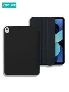 Koolife 1pc Tri-Fold Honeycomb Cooling Tablet Protective Case, Soft Shell Shock-Proof Anti-Fall Smart Stand Auto Wake/Sleep, Fit For IPad Mini 4/5/6/7, 9.7/10.2/10.5/10.9 Inch, Air 4/5, Pro 11/12.9 Inch - Black - View 2