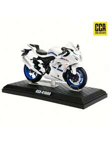 C C A 1:12 Suzuki GSX-R1000 摩托車合金模型，可站立，後輪懸吊，車把可左右轉向，附展示底座，男孩女孩玩具，萬聖節聖誕節生日禮物 - 彩色 - 查看 2