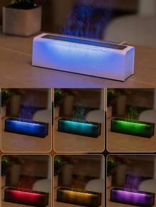 ViSSKO 7-Color Realistic Flame Aroma Diffuser | Ultrasonic Essential Oil Diffuser, 3 Auto-Off Modes, Adds Humidity & Ambiance To Bedroom, Study, Cafe - Multicolor - View 3