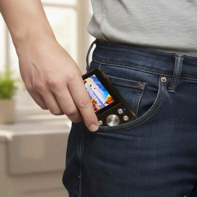 Câmera Digital para Crianças 4K 48MP | Tela Frontal para Selfie e Vlog | Zoom 16X | Foco Automático | Bateria Recarregável - Bingo