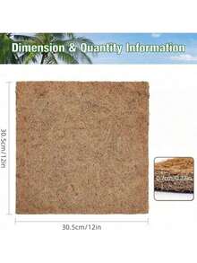 1 Pack Of Coconut Fiber Chicken Nest Mat, 9.8-11.8 Inches Square, Soft And Absorbent, Suitable For Laying Eggs In Hens, Is An Ideal Bedding Material For Poultry Houses