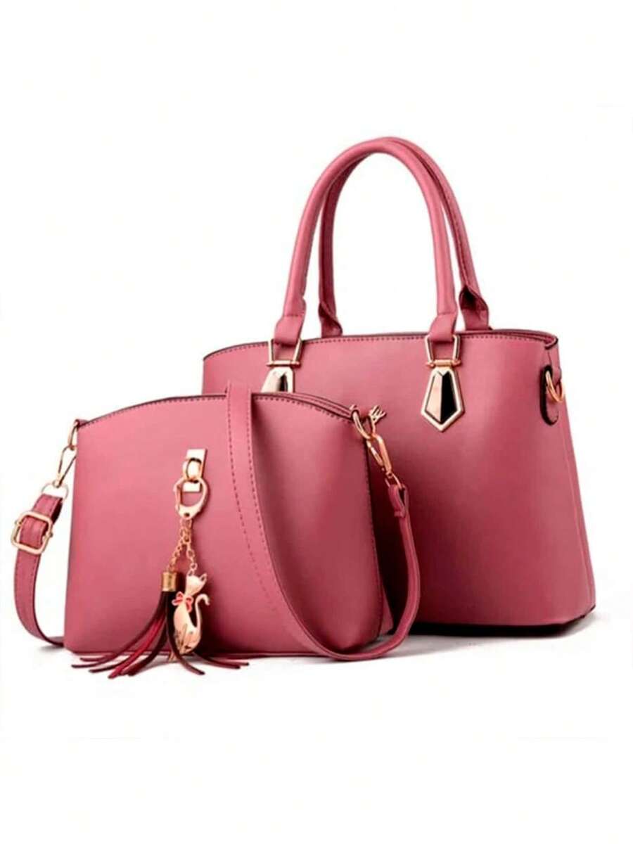 Women's Crossbody Bag Kit Comes With Small Multipurpose Bag Promotion - 乾枯玫瑰色 - 查看 1