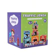 Montessori Wooden Stacking And Sorting Toys For Toddlers Community Helpers Garage Playset With Cars Numbered Nesting Blocks Educational Preschool Learning Toy For 3 4 Year Old Boys GirlsNot Only Can It Bring Enjoyment, But It Also Has Educational Value. - Multicolor - View 5
